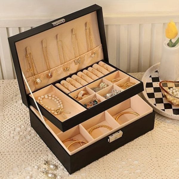 JOYERO 2 NIVELES CON LLAVE