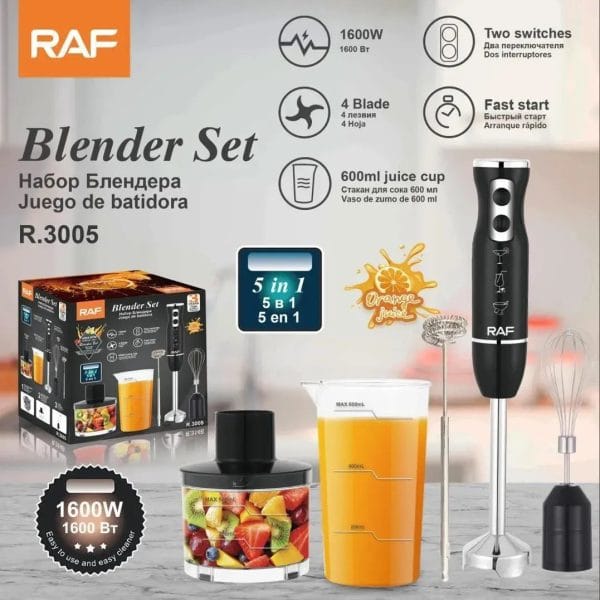 BATIDORA  DE INMERSIÓN 5 EN 1 RAF 3005